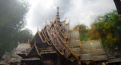 ※タイのクリエイターがShadeにて作成したタイのお寺。